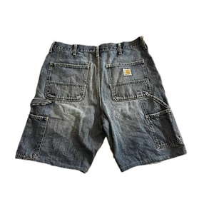 Pantalones cortos de mezclilla Carhartt para hombre W34 desgastados carpintero campo ropa de trabajo informal - Imagen 1 de 9