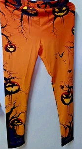 Sister Amy Halloween Spaventoso Jack-O-Lantern E Pipistrelli Leggings Donna Med. - Foto 1 di 4