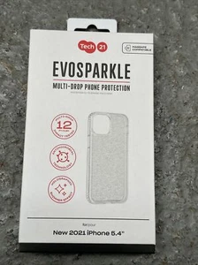 Official Tech 21 Evo Sparkle Cover for iphone 13 Mini 5.4" Silver T21-8909 - Picture 1 of 2