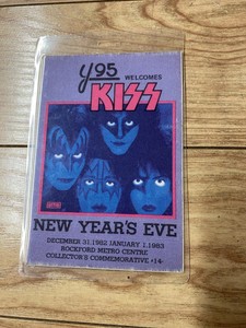 KISS ⚡️Y 95 ⚡️NEW YEARS EVE SATIN PATCH ⚡️W/CASABLANCA COUPON ! RARE! 
