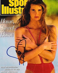 ELLE macpherson SIGNED 8X10 COLOR PHOTO REPRINT TOPPLESS VERY SEXY AUTOGRAPHED - Picture 1 of 1