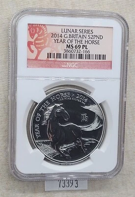 WPCoins ~ 2015 Great Britain S2PND Year of the Horse MS 69 PL - Image 1 of 4