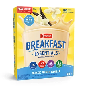 Carnation Breakfast Nutritional Drink Vanilla 1.26 Oz - 10 Count (Pack of 6) - Picture 1 of 7