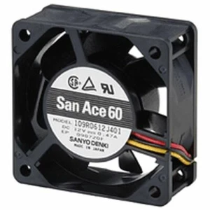 Ventilador Sanyo Denki SAN ACE 60x60x25 mm 109R0612H401 12V 3800 rpm 28dBA 3 cuerdas - Imagen 1 de 4