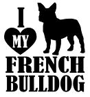 Autocollant décalcomanie I love my French Bulldog Cornhole