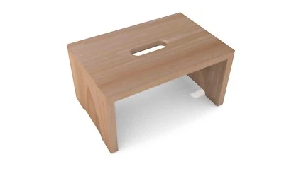 Hocker Fußbank Tritt Schemel Massivholz Holz, Buche, UNBEHANDELT - Bild 1 von 2