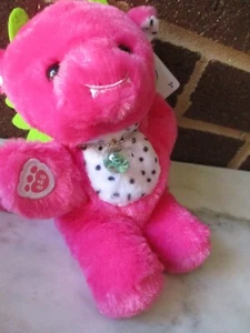 Build-A-Bear Mini Beans Fruit Dragon 7" -Avocado Cutouts in Globe Charm Necklace - Picture 1 of 4
