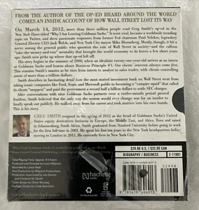 Why I Left Goldman Sachs A Wall Street Story Greg Smith CD Audiobook Sealed - Picture 1 of 4