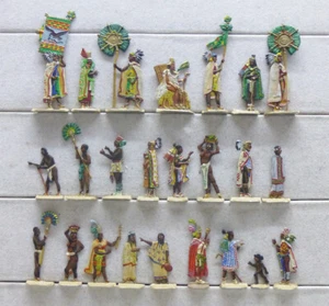 24 Zinnfiguren Eroberung Mexikos Azteken Spanien Cortes Zivilisten 30mm bemalt - Bild 1 von 1