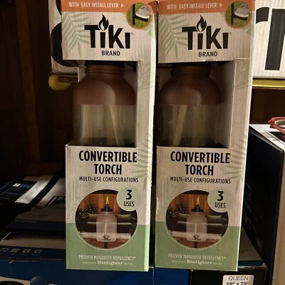 TIKI BRAND Convertible Torch 2 Pack w/ Poles Included Multi Use - Image 1 of 4