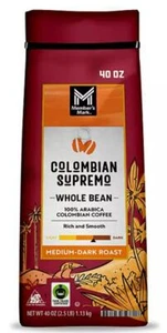 Member's Mark Fair Trade Certified Colombian Supremo Coffee, Whole Bean (40 oz.) - Picture 1 of 2