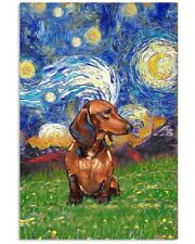 Dachshund Color Funny Poster Picture Print Home Decoration Full Size