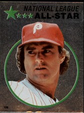 1982 Topps Stickers Philadelphia Phillies Baseball Card #129 Steve Carlton FOIL