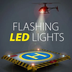 Pad d'atterrissage hélicoptère télécommandé - Édition complète - Lumière LED clignotante... - Photo 1/9
