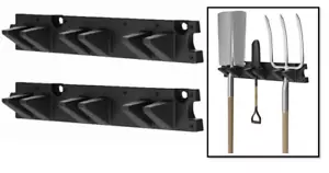 Suncast V724BLD Resin Long Handle Tool Hanger, Black, 25'' in. (2-PACK) - Picture 1 of 3