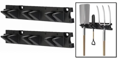 Colgador de herramientas de mango largo de 25"" pulgadas Resina, negro (paquete de 2) - Suncast V724BLD Foto 1 de 3
