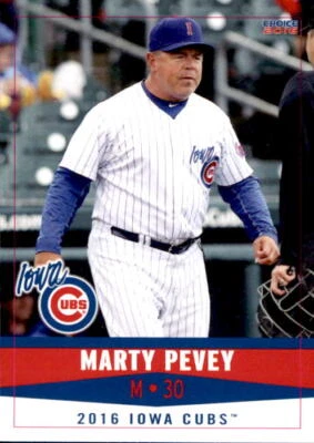2016 Iowa Cubs Choice #26 Marty Pevey Manager Baseball Card - Image 1 of 2