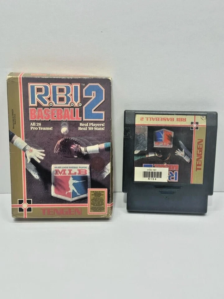 tengen R.B.I. Baseball 2 Nintendo Nes Game & Box TESTED - Image 1 of 1