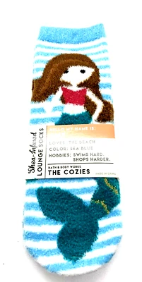 NUEVO Bath & Body Works AMY MERMAID Calcetines de Salón con Infusión de Karité Antideslizantes Mujeres Niñas Foto 1 de 4