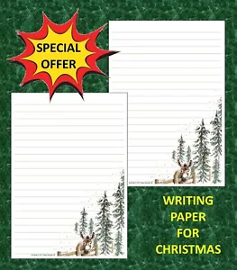OFERTA ESPECIAL NAVIDAD ¡Páginas de papel de escribir! - A5 100gsm - "Burro abeto" - Imagen 1 de 1