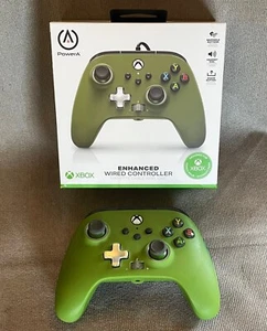 PowerA Olive Microsoft XBOX Enhanced Wired Controller w/Box - PARTS/REPAIR ONLY - Picture 1 of 6
