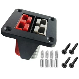 Twin Dual Flush Mount 50 Amp For Anderson Plug Mounting Bracket Red Grey Tool AU - Picture 1 of 6