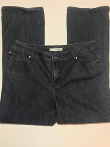 Chicos Platinum Womens Jeans Dark Wash Decorated Pocket Size 2 Measure 33x27 - Picture 1 of 10