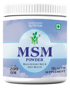 La polvere MSM aiuta a sostenere i capelli della pelle e dolori articolari nutrizione basata sulla scienza 200 gm - Foto 1 di 9