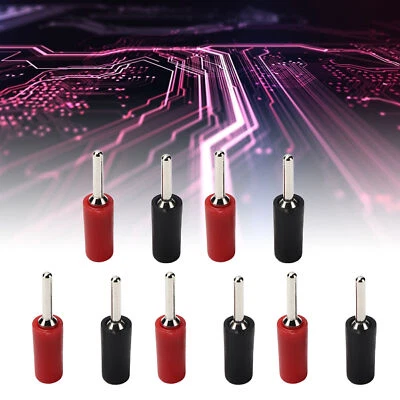 Juego de 5 clavijas de latón niqueladas para enchufe de panel de resorte interior Foto 1 de 4