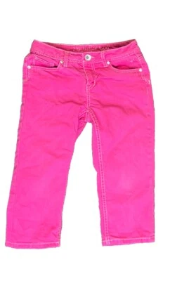 girls JUSTICE PINK DENIM PANTS jeans STRAIGHT LEG simply low SIZE 12 regular - Image 1 of 4