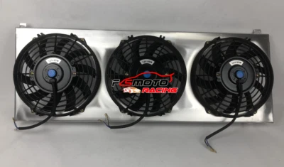 Cubierta de radiador de aluminio + ventiladores para Jeep Cherokee XJ Comanche 1991-2001 2,5 L 4,0 L Foto 1 de 4