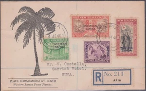 (K40-66) 1946 Samoa FDC victory set of 4stamps (REG no. 213) (BP) - Bild 1 von 1