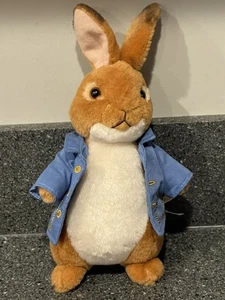 Peluche Ty Peter Coniglio 9" Peluche Peluche Peluche Beatrix Potter Cappotto Blu - Foto 1 di 5