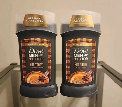 Paquete de 2 desodorantes sin aluminio Dove Men+Care HOT TODDY Foto 1 de 2