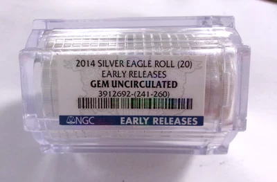 2014 American Silver Eagle Roll (20) NGC ER Gem Uncirculated - Image 1 of 3
