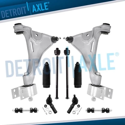 Brazos de control inferiores delanteros de 10 piezas + barras de amarre para Buick Lucerne Cadillac DTS 2006-11 Foto 1 de 4