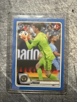2020 Bowman MLS Topps Matt Freese RC Philadelphia Union NYCFC USMNT Blue /150 - Image 1 of 2