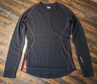 Women's Icebreaker GT 200 Merino Wool Technical Baselayer Black/Red Shirt Sz S - Image 1 of 4