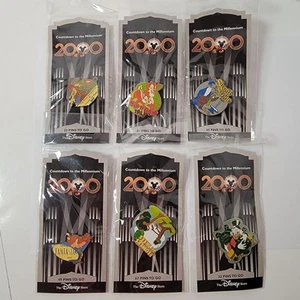 Vtg Disney Trading Pin Lot Countdown To Millennium Pin 33, 68, 50, 61, 34, 82 PA - Picture 1 of 7