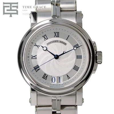 宝玑海洋 (宝玑) II 大号日期 5817ST 12 SVO 银色 SVC 男式二手 — 第 1/4 张图片