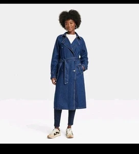 Damen Jeans Trenchcoat - Universal Thread Dark Wash XS - Bild 1 von 4