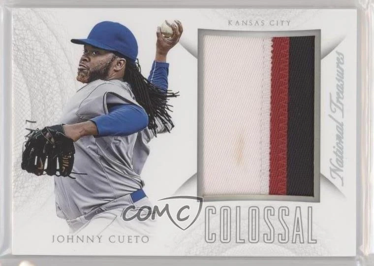 2015 Panini National Treasures Colossal Jersey Number Prime /7 Johnny Cueto #26 - Image 1 of 2