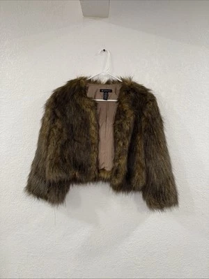 INC International Concepts Faux Fur Jacket  Women’s Size L - Image 1 of 4