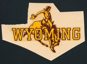 University of Wyoming _RARE ORIG 1940's Decal VTG NCAA Cowboys UW - College Gem - Picture 1 of 2