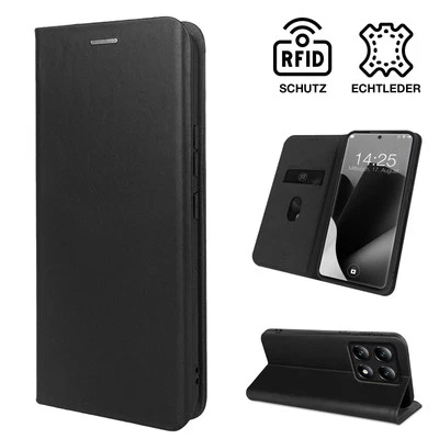 PHASE9 TEC-EXPERT ECHT LEDER Handy Hülle für Xiaomi 15T 14T Pro RFID Cover Case Magneten 9H Glas