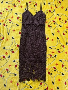AX Paris Women’s Burgundy Lace Slip Dress Sz 10 BNWT Occasion Evening - Picture 1 of 2