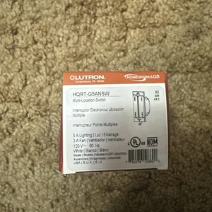 NEW LUTRON HQRT-G5ANSW Multi Location Switch - Picture 1 of 2