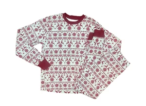 🎄 Pottery Barn– Classic Fair Isle Organic Cotton Pajama Set – Adult/Teen NWOT ❄ - Picture 1 of 9