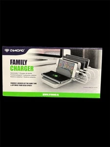 ✅ Dymond Family Charger Grau.FC-05 İnput: 100-240VAC USB4.5A 5VDC Wireless.5W - Bild 1 von 2