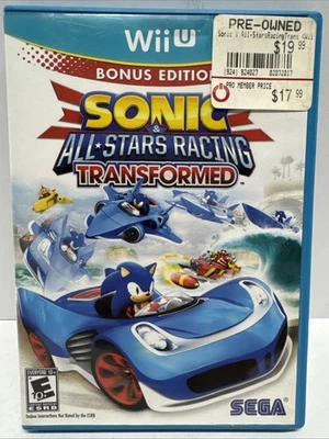 Sonic & All-Stars Racing Transformed Bonus Edition Nintendo Wii U 2012 Excellent - Image 1 of 4
